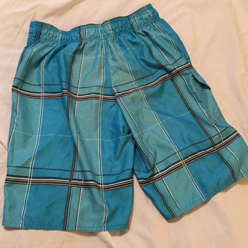 Laguna Boys Plaid Swim Trunks Size M (10-12)